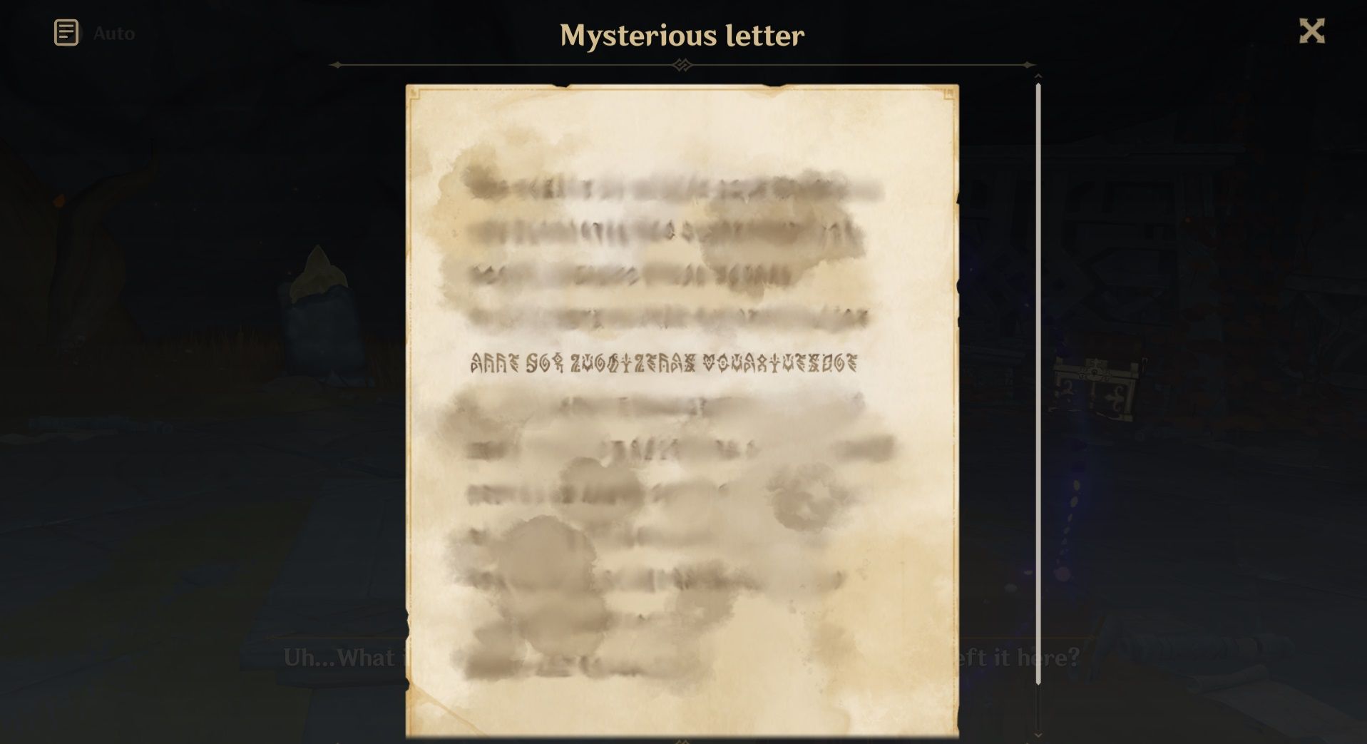 Genshin Mysterious Letter