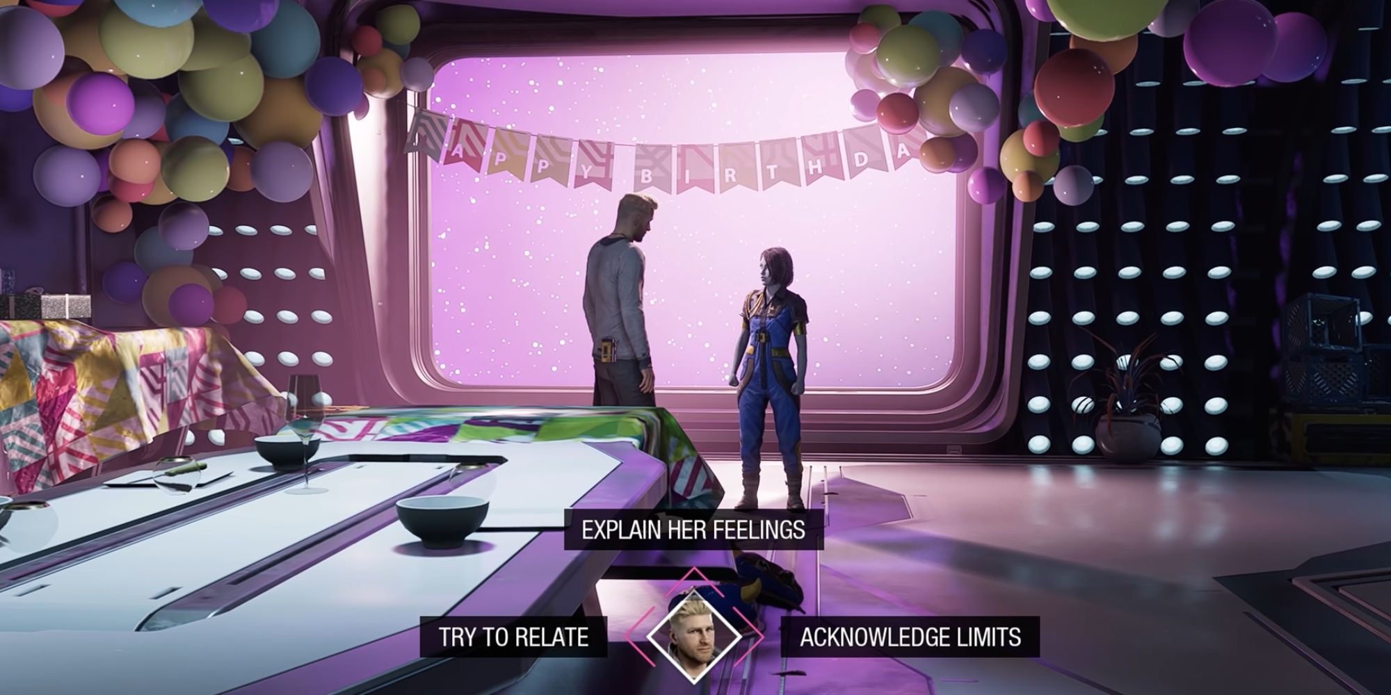 Guardians Of The Galaxy Screenshot Of Peter Speaking To Nikki
