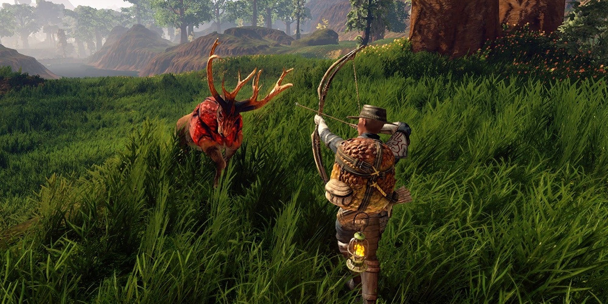 A Hero Hunts A Glowing Red Stag