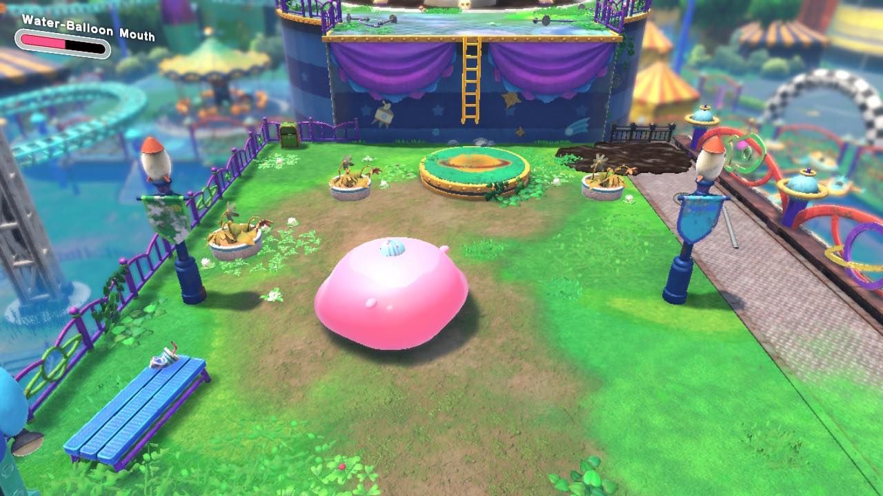 Kirby With Three Wilting Plants In Welcome To Wondaria