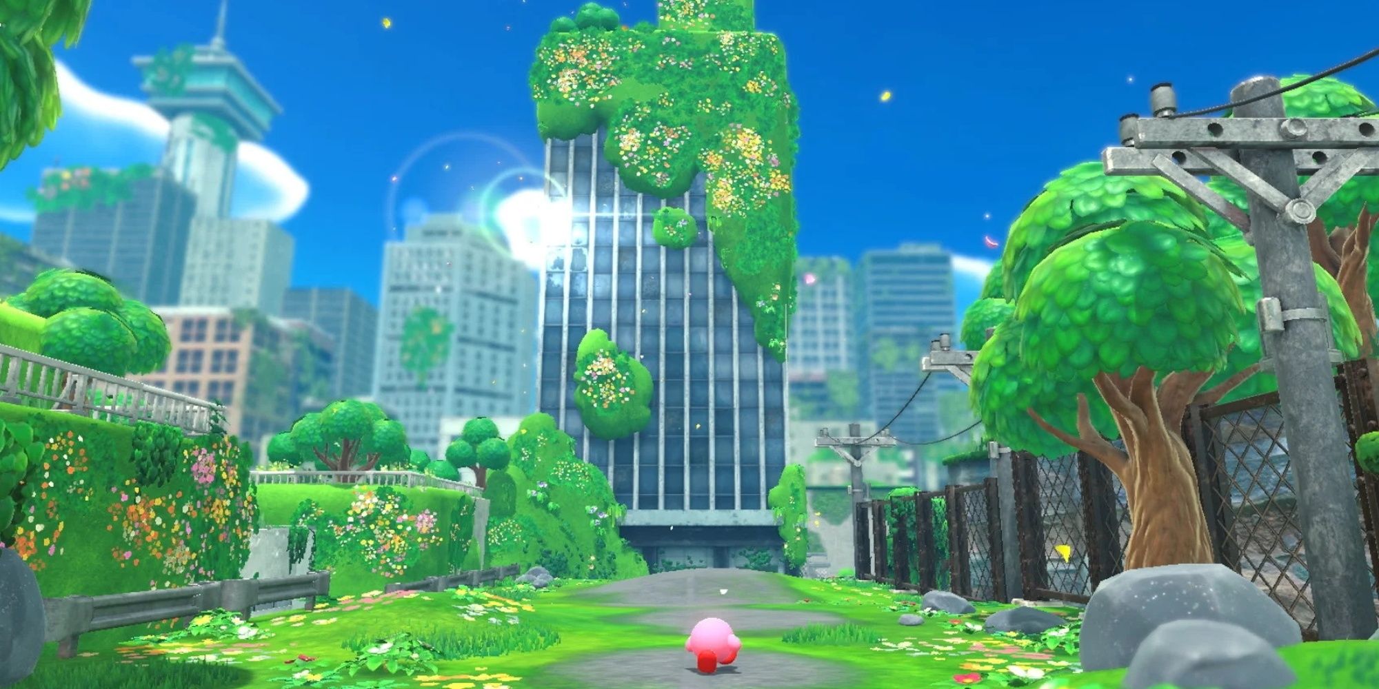 The opening level of Kirby and the Forgotten Land