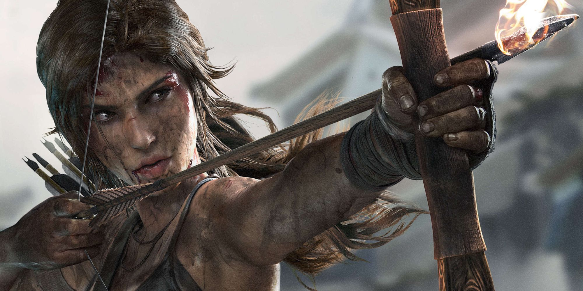 Lara Croft Prepares To Fire