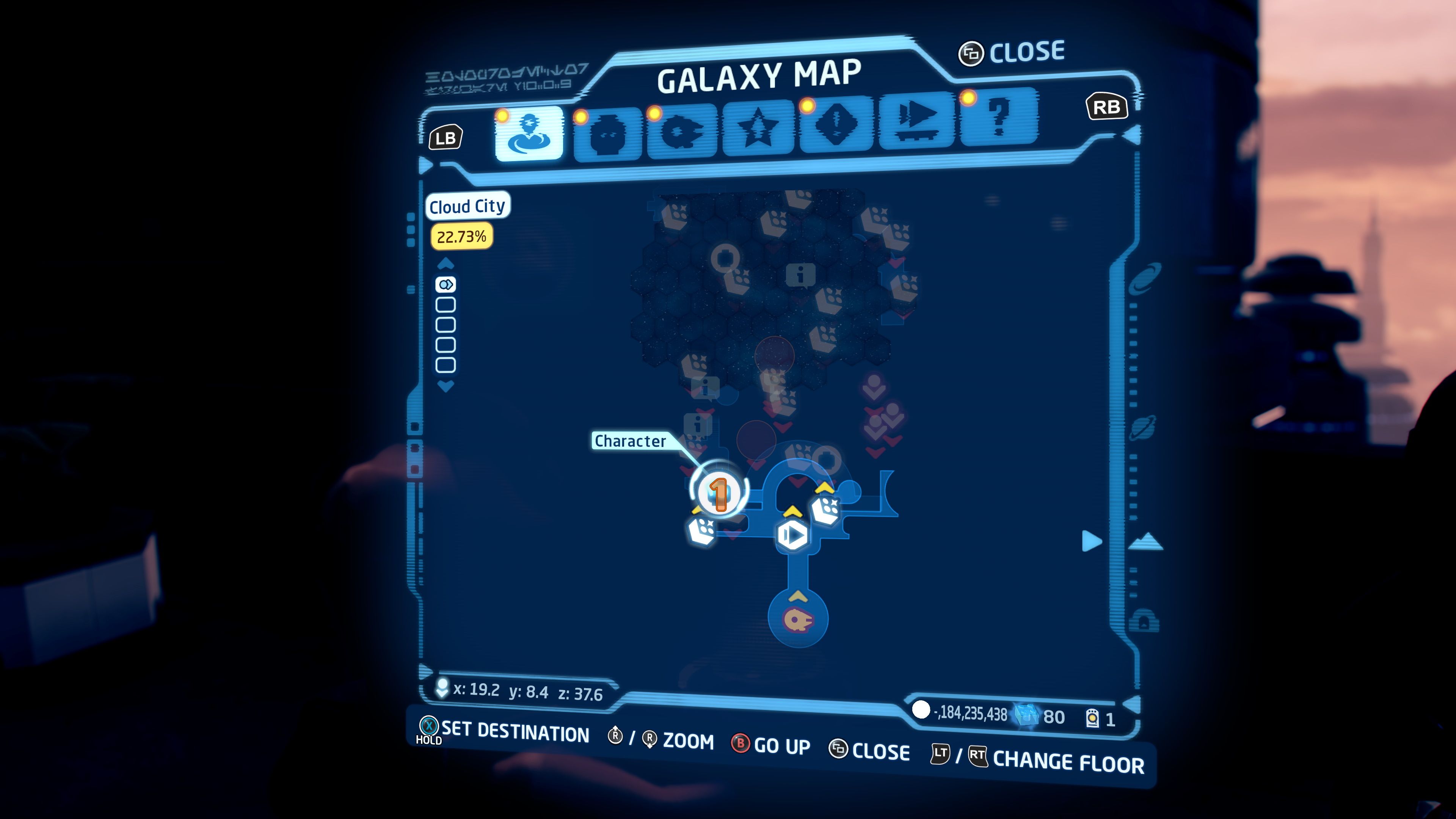 Map of Bespin's first floor