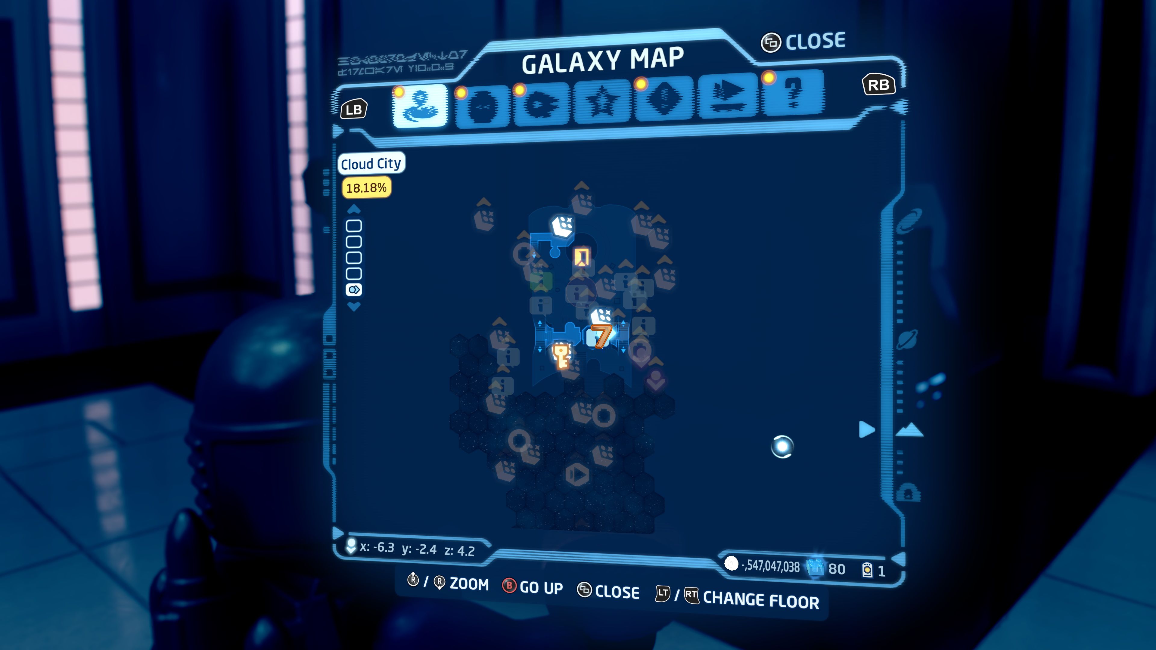 Map of Bespin's fifth floor