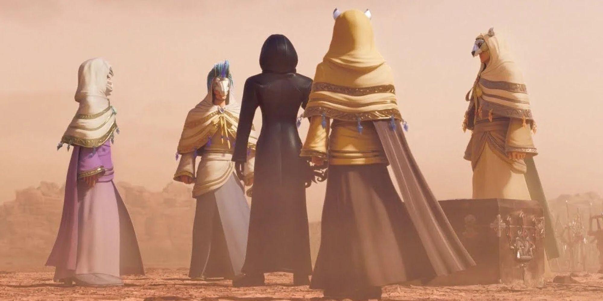 Luxu And The Foretellers Invi, Ira, Gula and Aced, in Kingdom Hearts 3