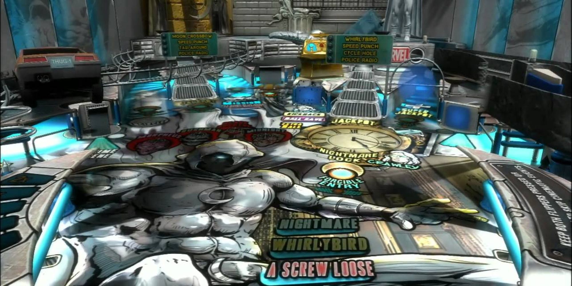 Moon Knight Pinball Table featured in Marvel Pinball