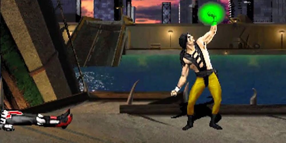 Mortal Kombat 3, Shang Tsung poses victoriously (and probably thinks about stealing souls)