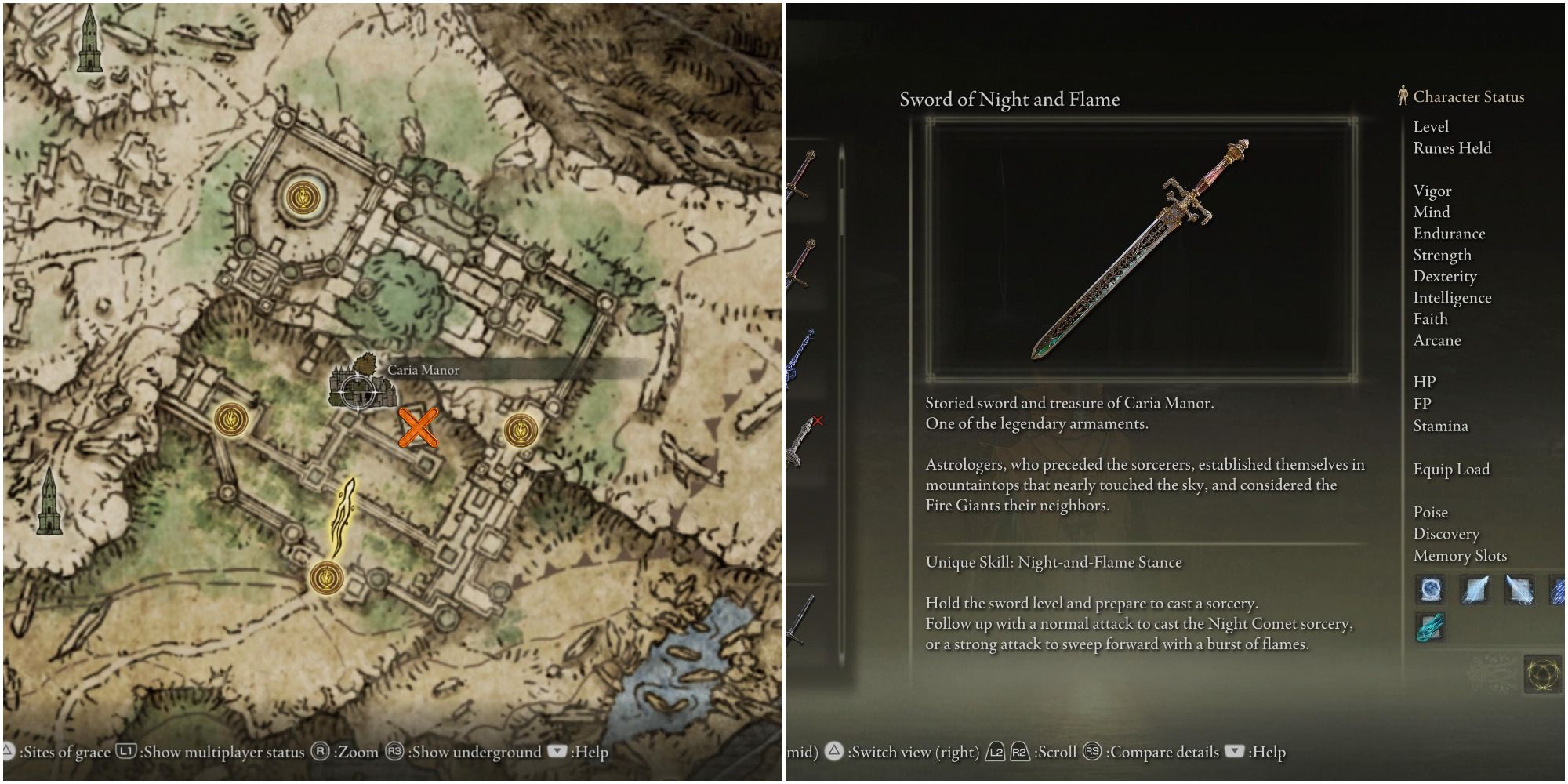 Elden Ring collage - Sword Of Night And Flame Location
