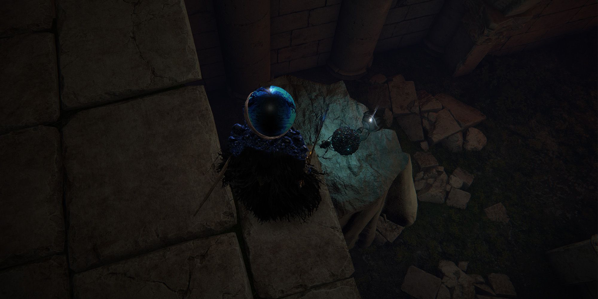 Screenshot showing the path to the Oracle Bubbles Sorcery in Elden Ring