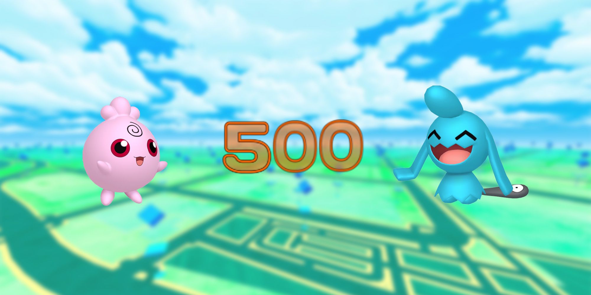 Igglybuff and Wynaut on a Pokemon Go map with 500 indicating the CP limit for Little Cup.
