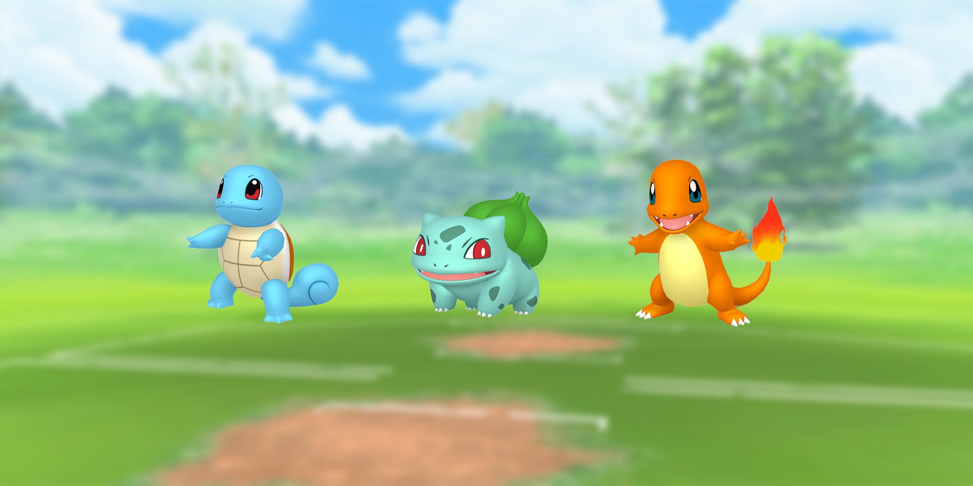 Pokemon Go Retro Cup Header Alt - Squirtle, Bulbasaur and Charmander