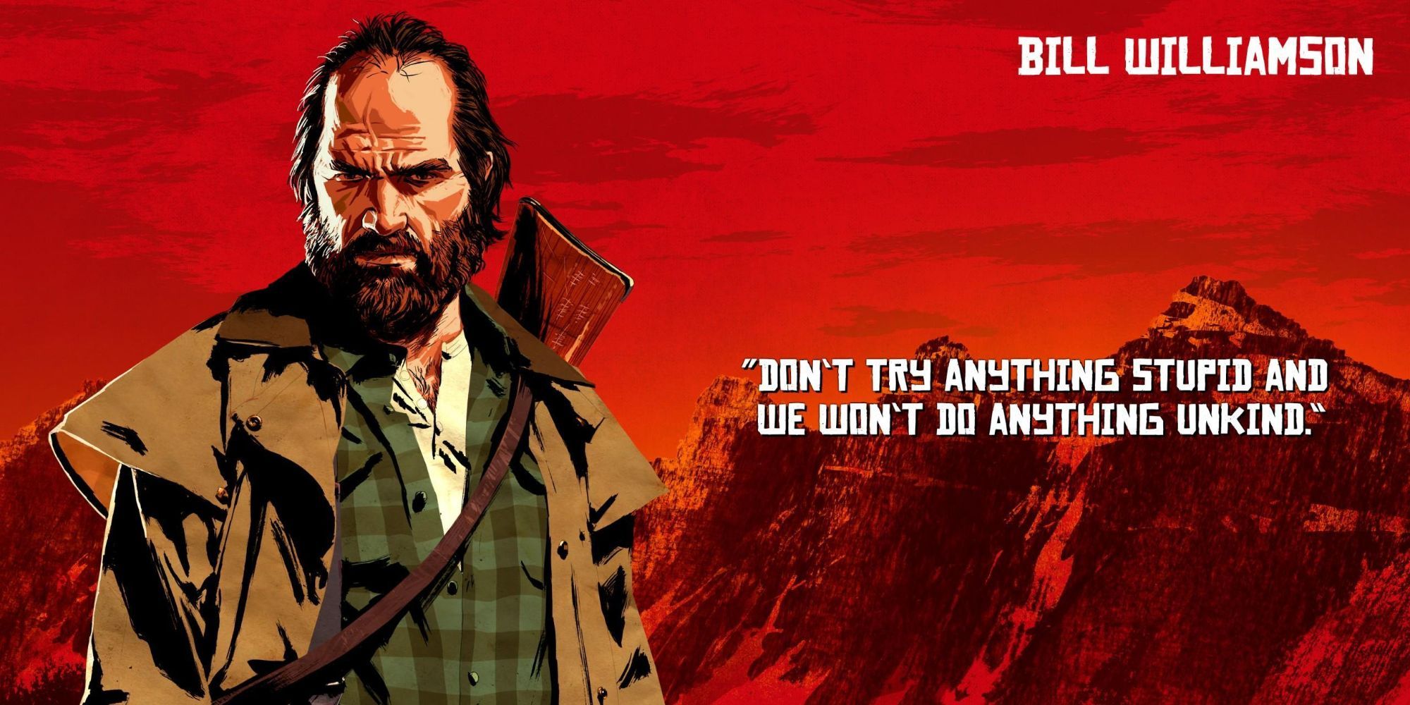 RDR2 art of Bill with quote