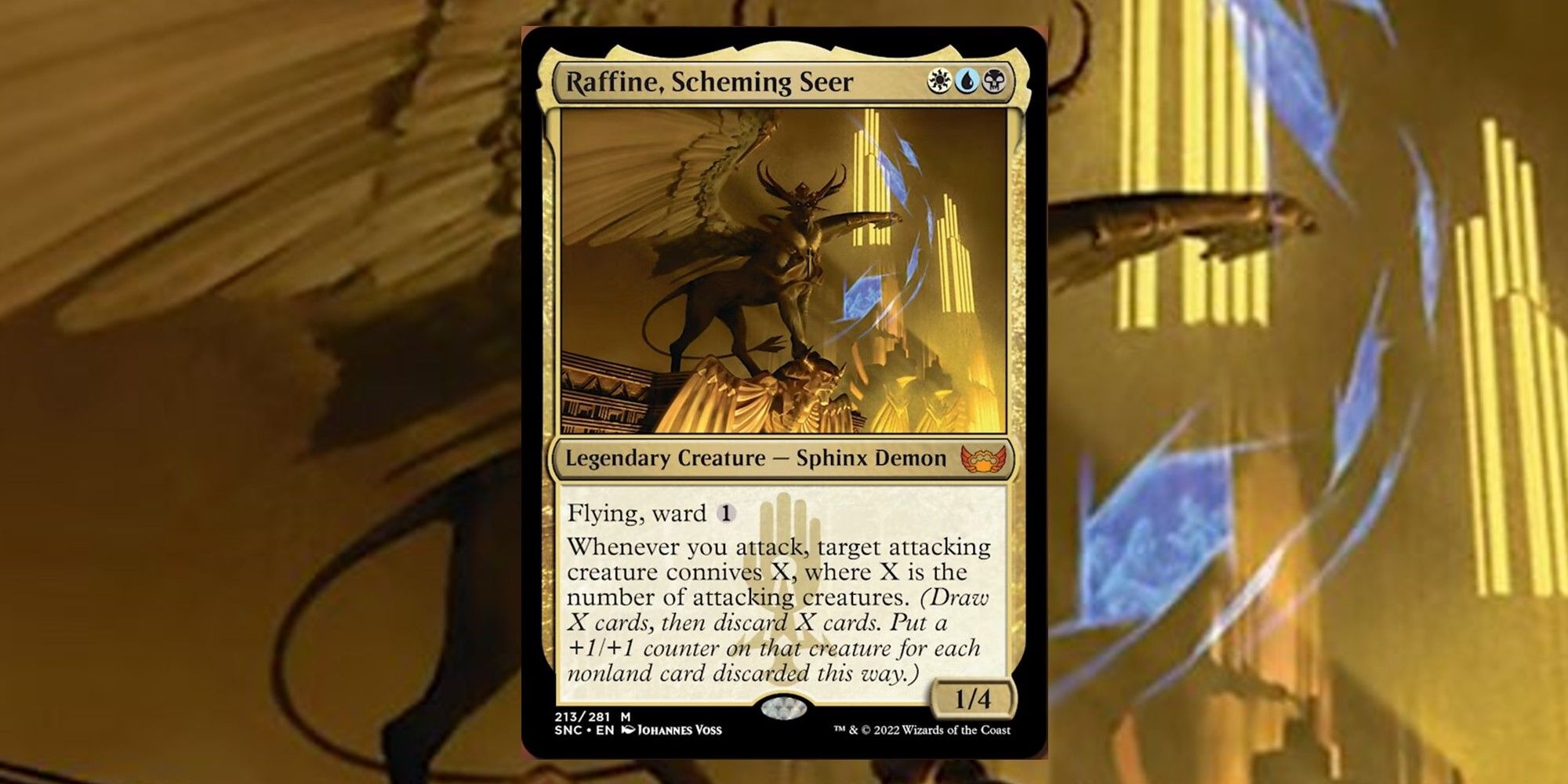 Image of the Raffine, Scheming Seer card in Magic: The Gathering, with art by Johannes Voss