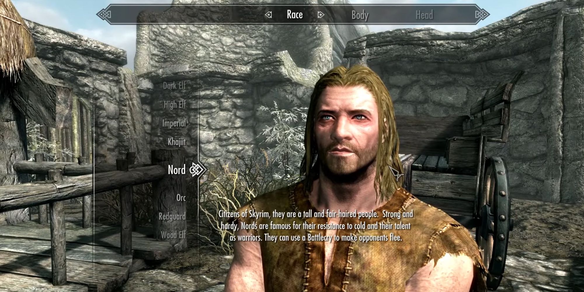 Skyrim Screenshot Of Character Creator