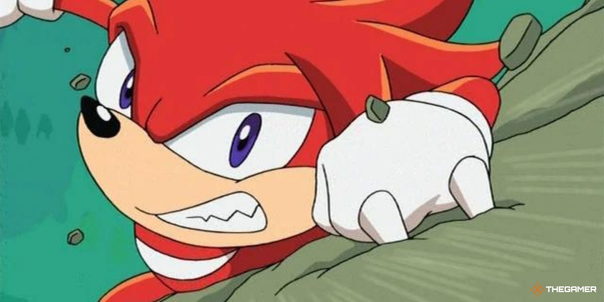 Sonic the Hedgehog - Knuckles the Echidna climbing