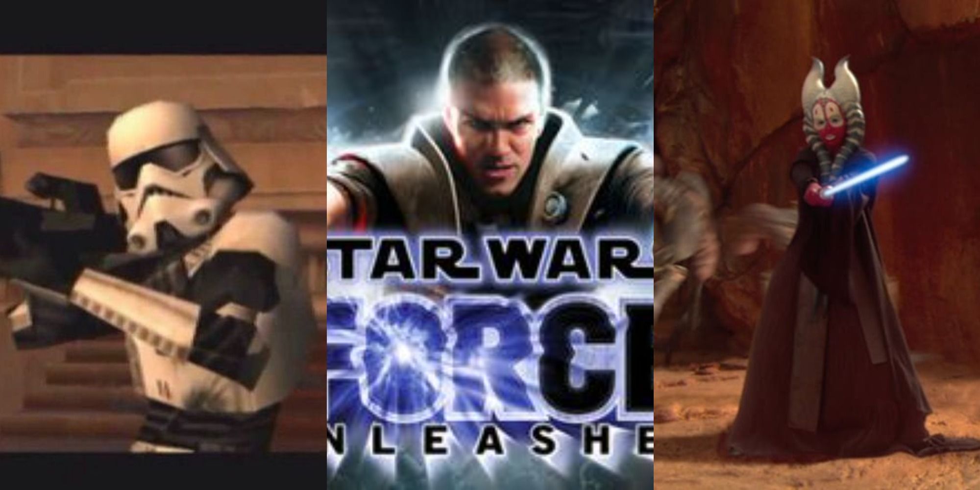 Star Wars Things That Don't Make Sense About Force Unleashed Stormtrooper Naval Commandos, Starkiller, and Shaak Ti Split Featured
