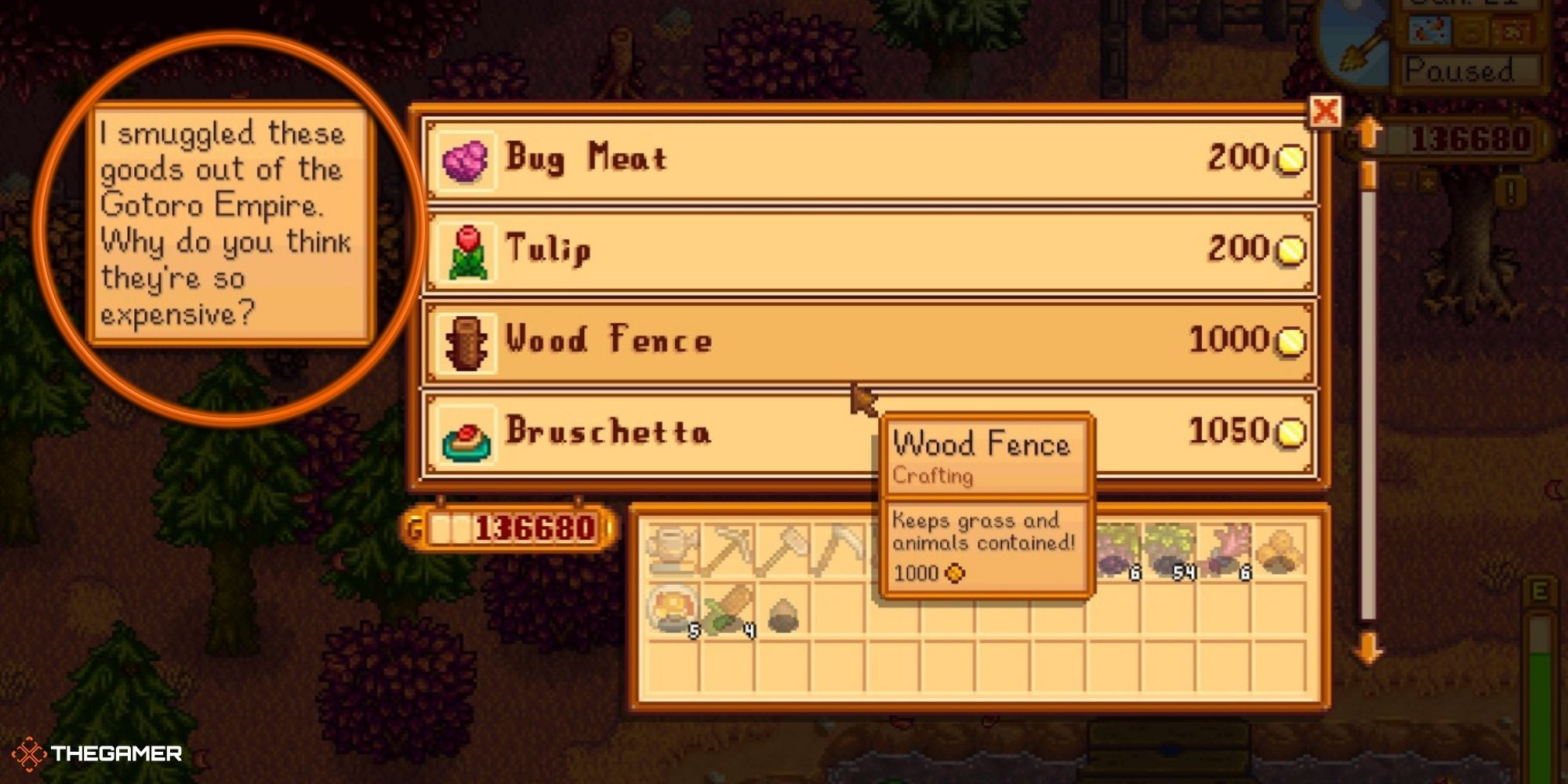 Stardew Valley - Travelling Merchant talking about the Gotoro Empire