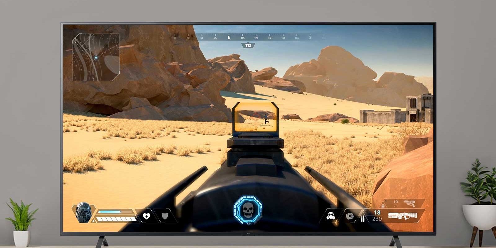 First-person shooter on LG UP7000 Series UHD Smart TV