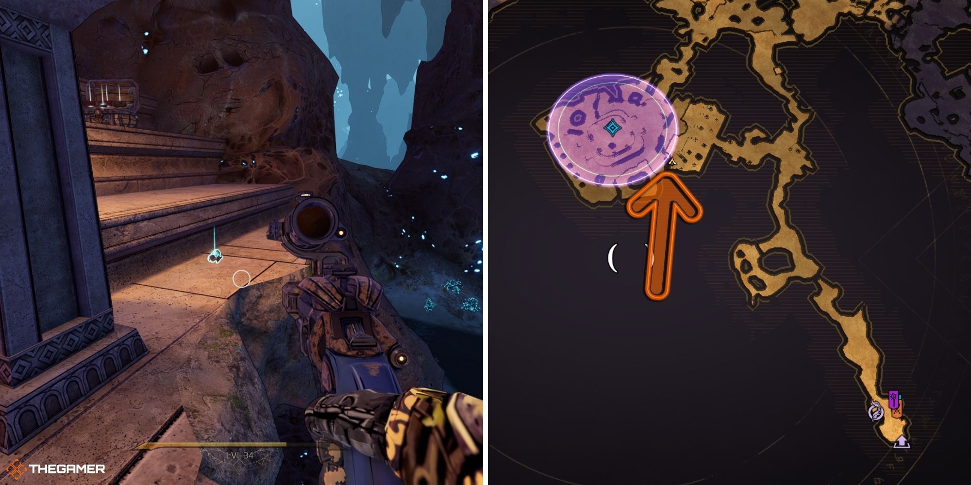 Tiny Tina's Wonderlands - Drowned Abyss - Lore Scroll on left, map on right (1)