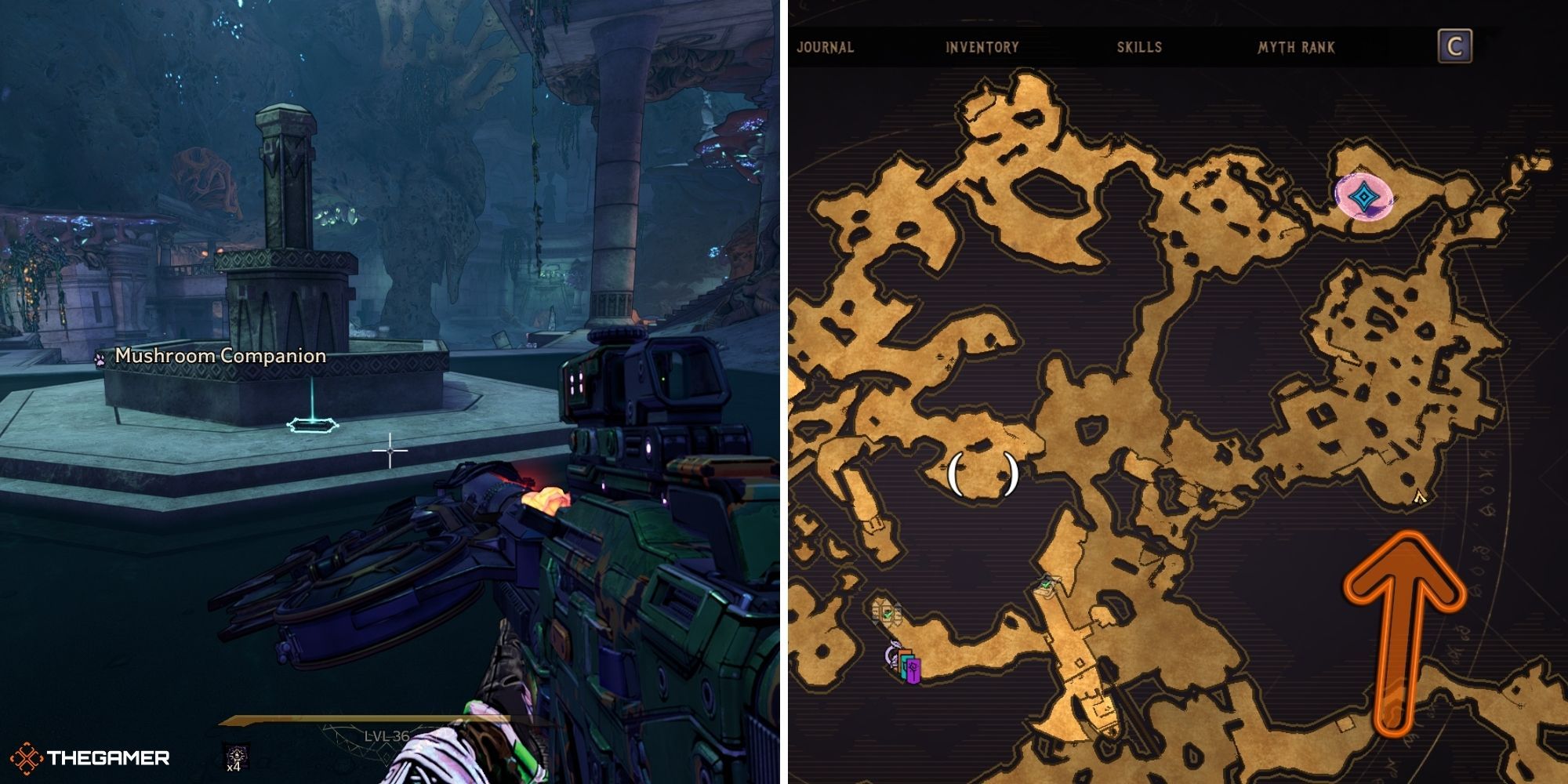Tiny Tina's Wonderlands - Drowned Abyss - Lore Scroll on left, map on right (2)
