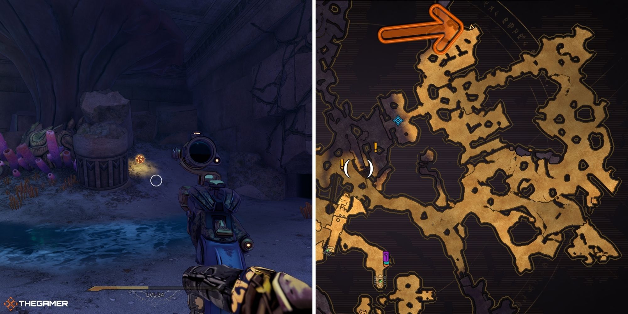 Tiny Tina's Wonderlands - Drowned Abyss - Lucky Die on left, map on right (12)