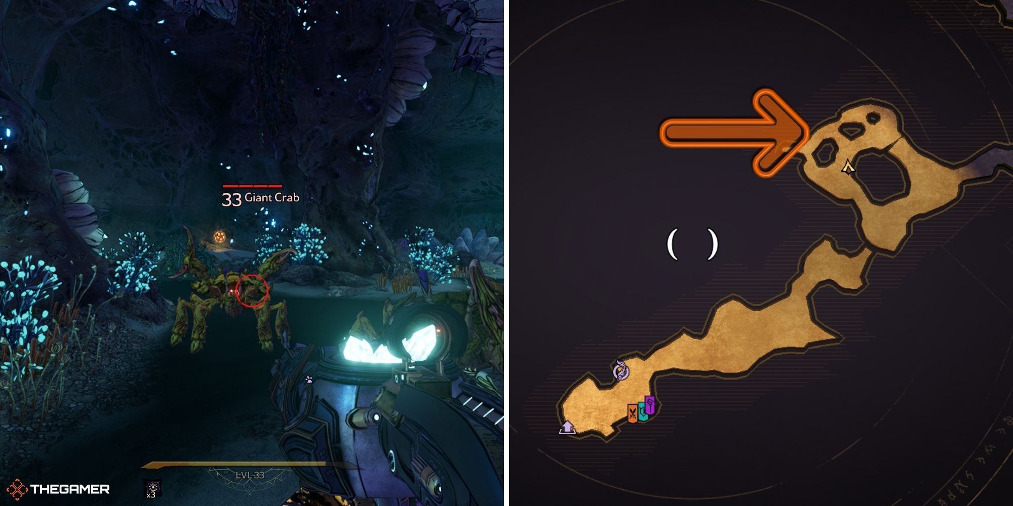 Tiny Tina's Wonderlands - Drowned Abyss - Lucky Die on left, map on right (2)