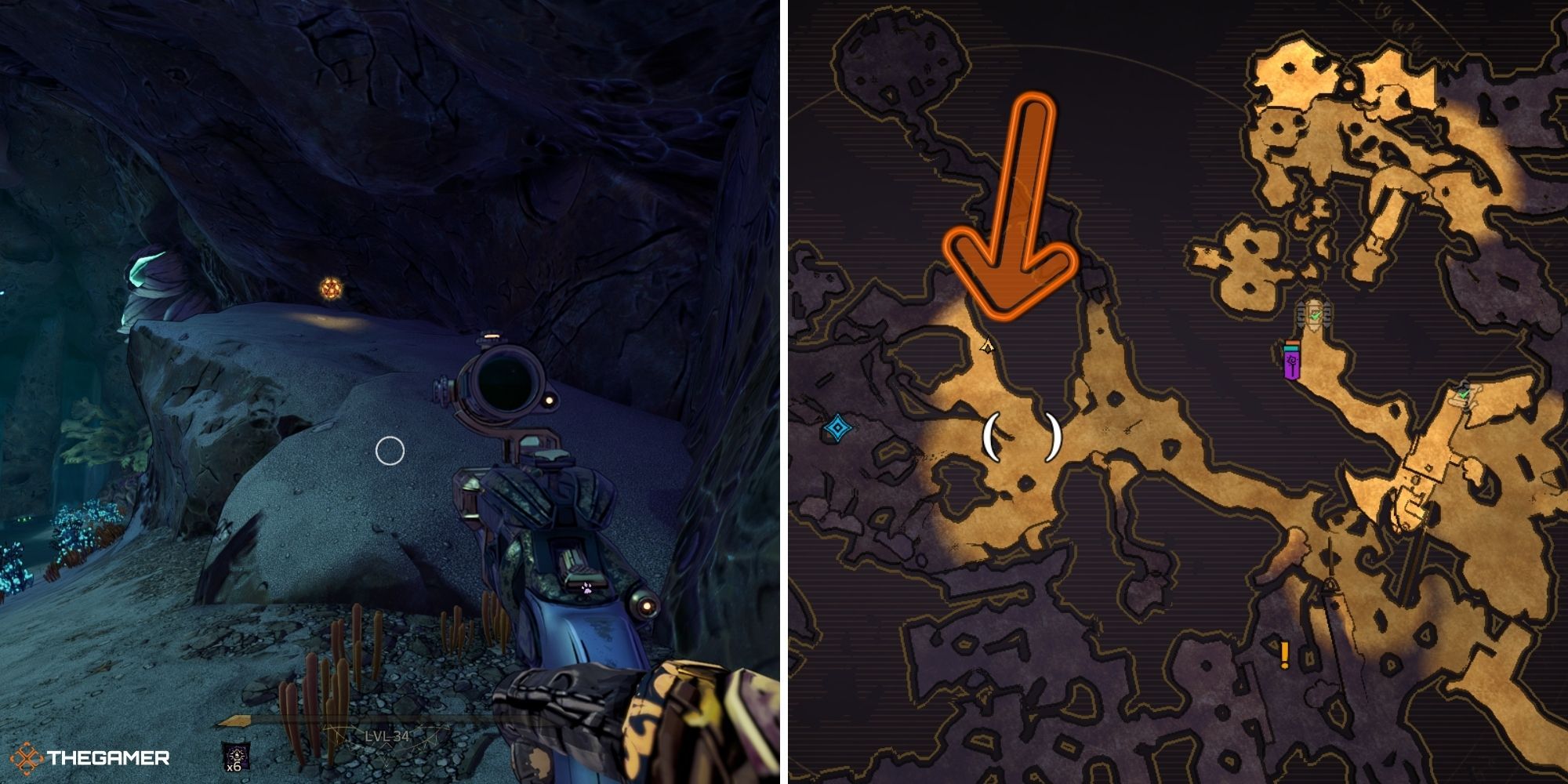 Tiny Tina's Wonderlands - Drowned Abyss - Lucky Die on left, map on right (8)