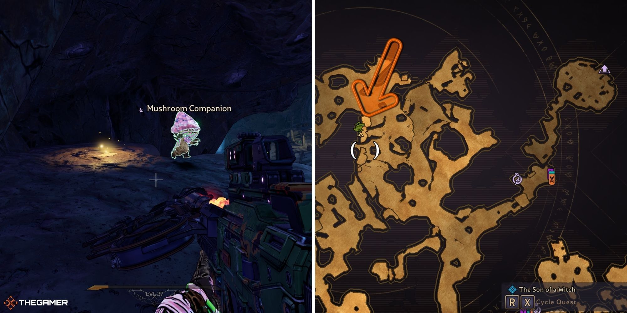 Tiny Tina's Wonderlands - Drowned Abyss - Poetry Page on left, map on right (1)