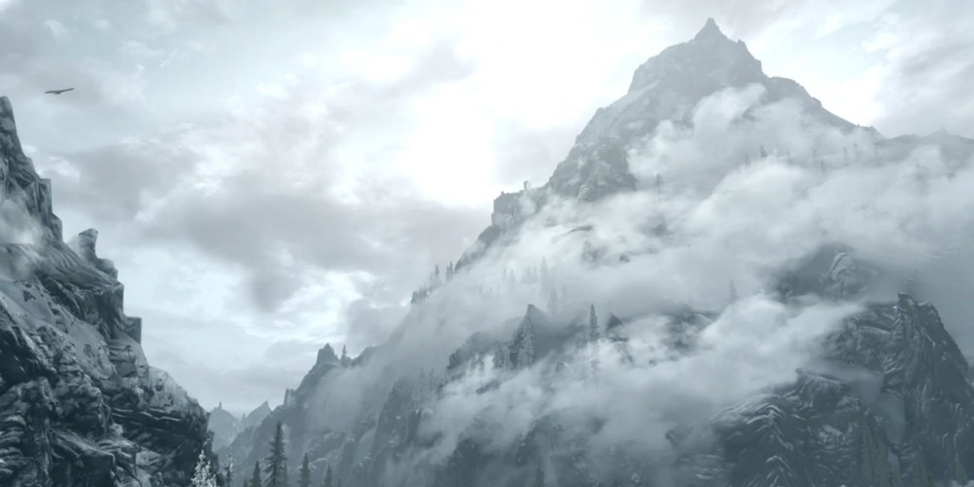 Lovely view of Throat of the World in Skyrim