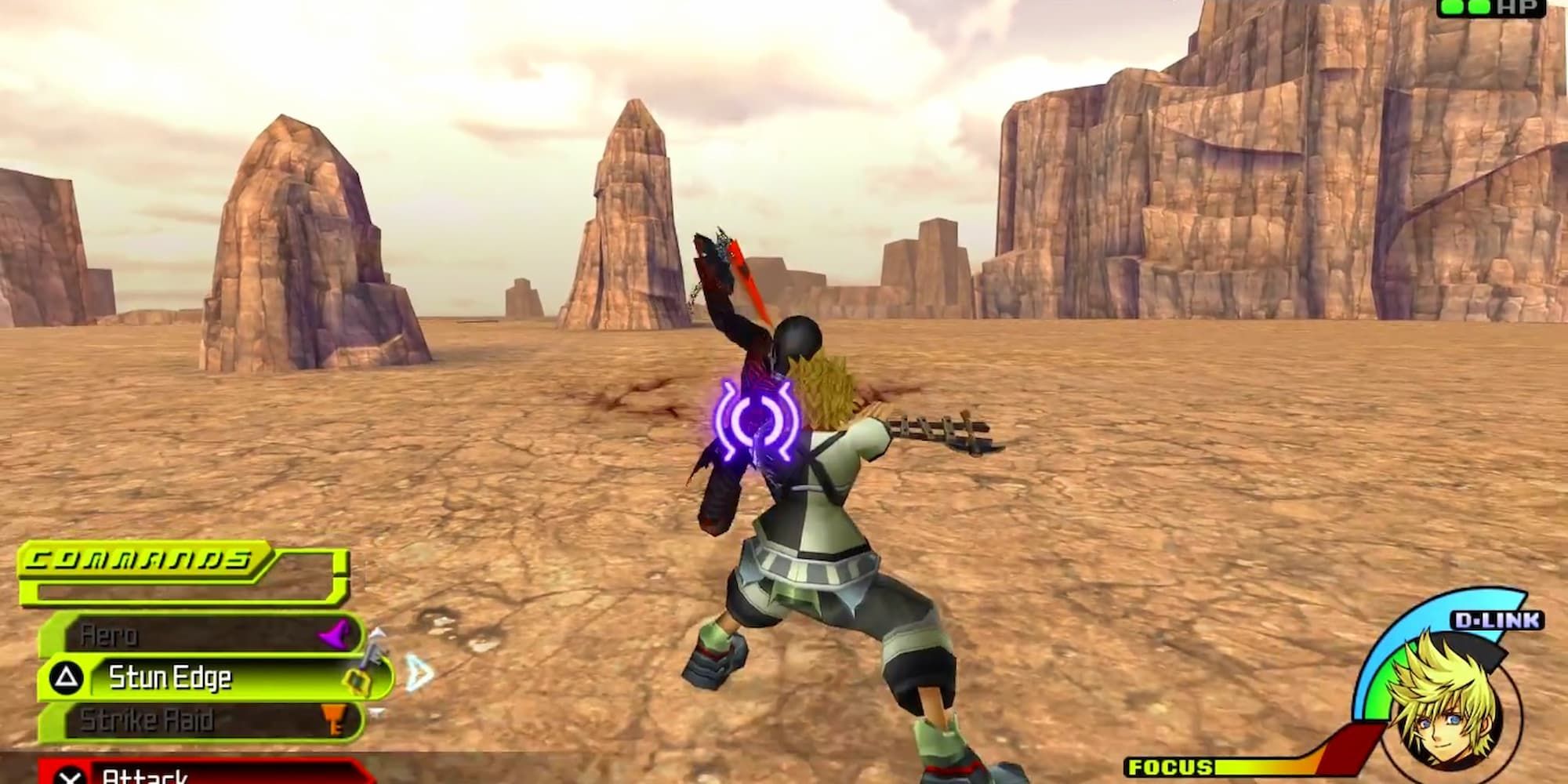 Vanitas and Ventus fight in the Badlands