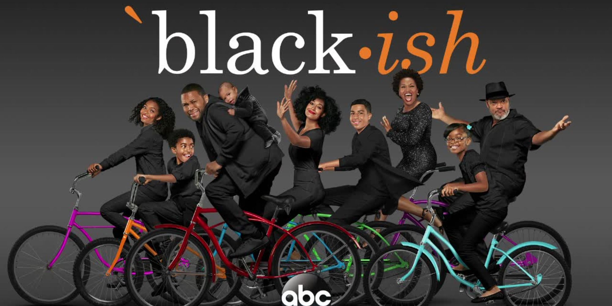 Black-Ish characters on bikes