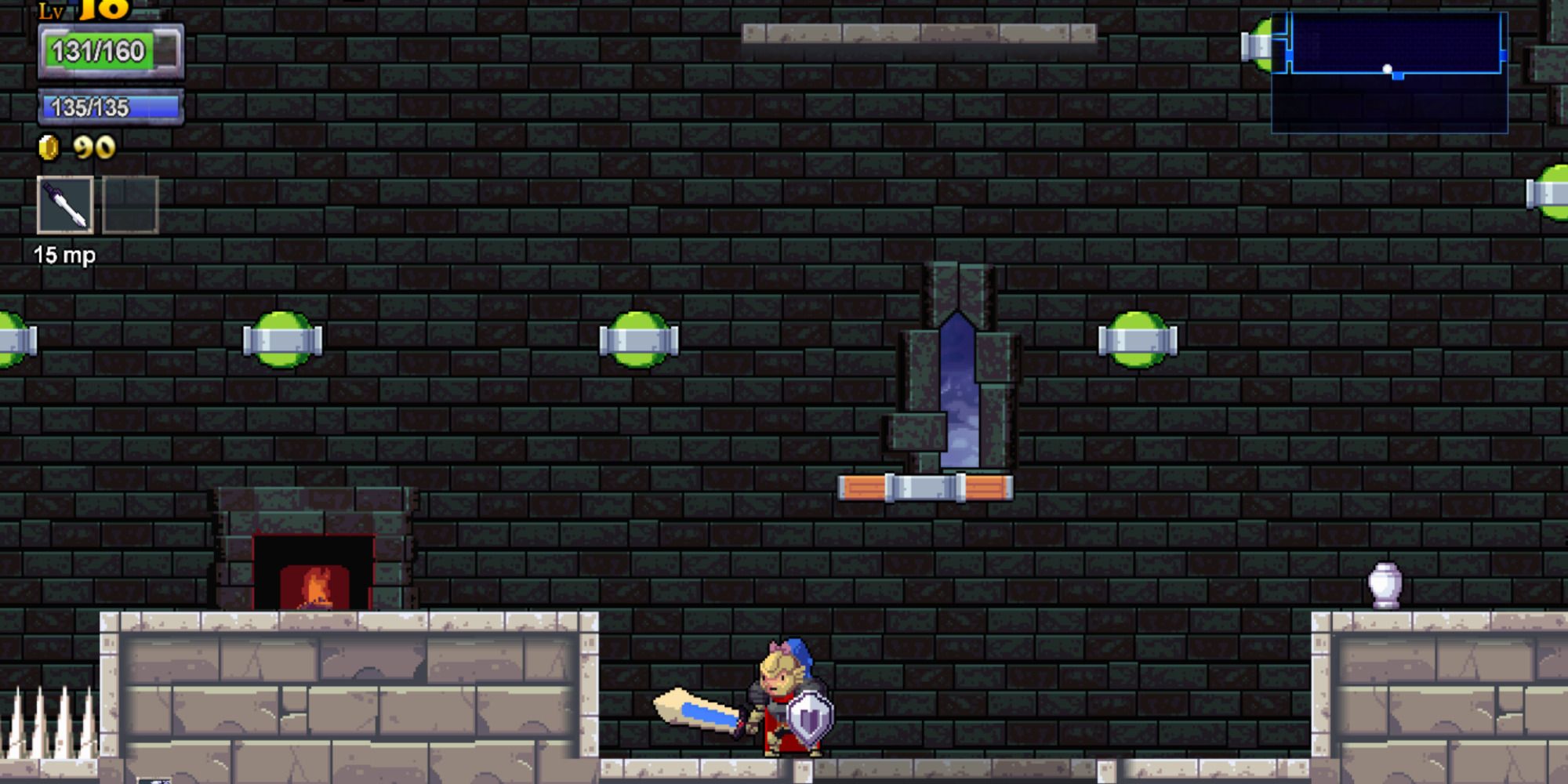 a knight heir opening up a platform in rogue legacy