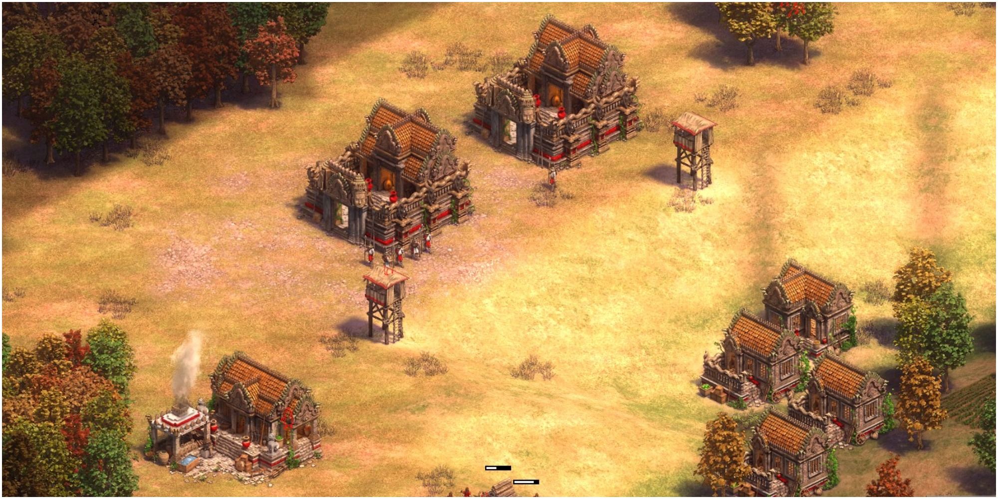 Age of Empires 2 Definitive Edition Khmer Blacksmith, Barracks, Towers, and Houses