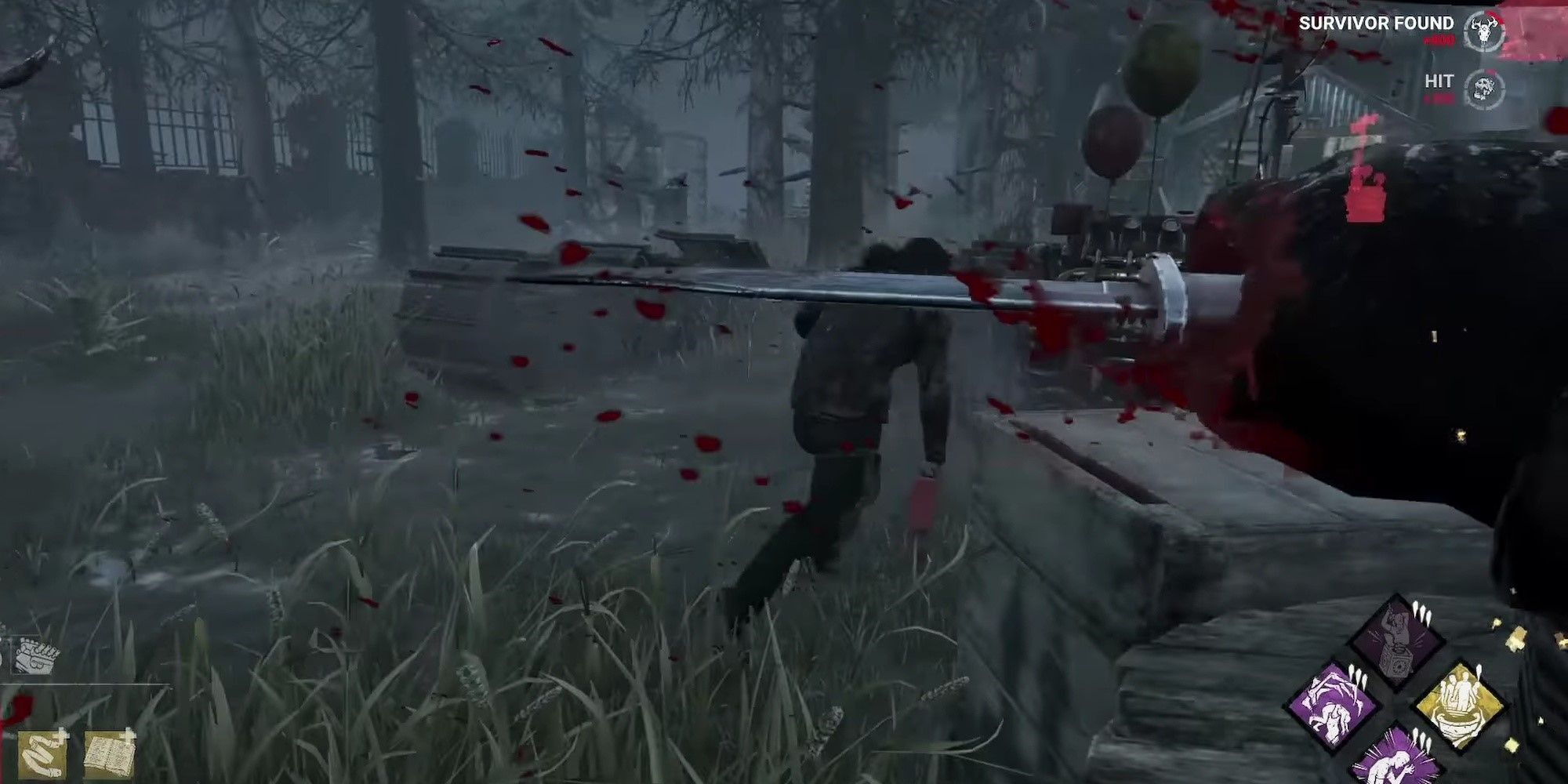 Dead By Daylight: Ghost Face Inflicting A Bleeding Attack On Survivor