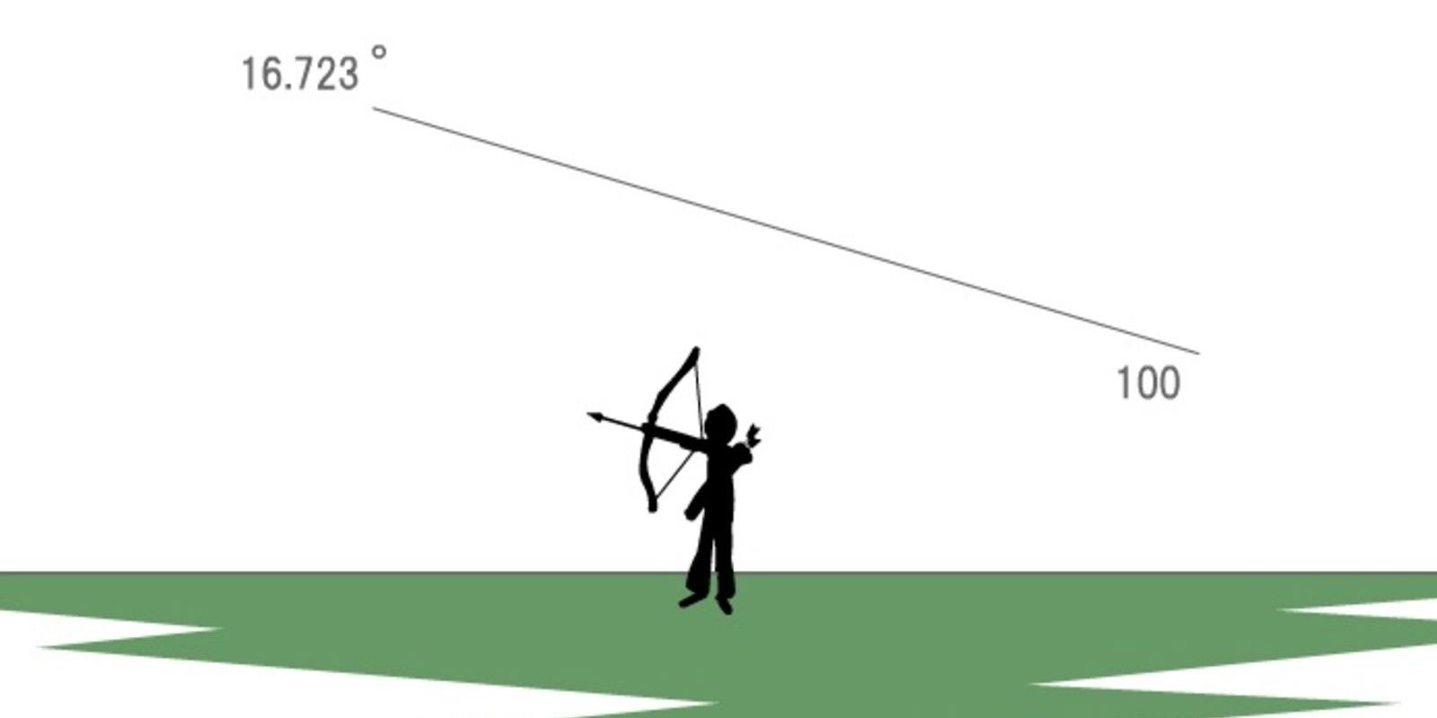 A player aims their bow and arrow in Bow Man flash game