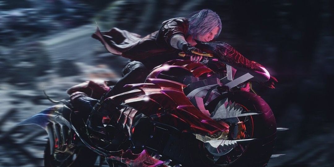 Dante on Cavaliere in Devil May Cry 5