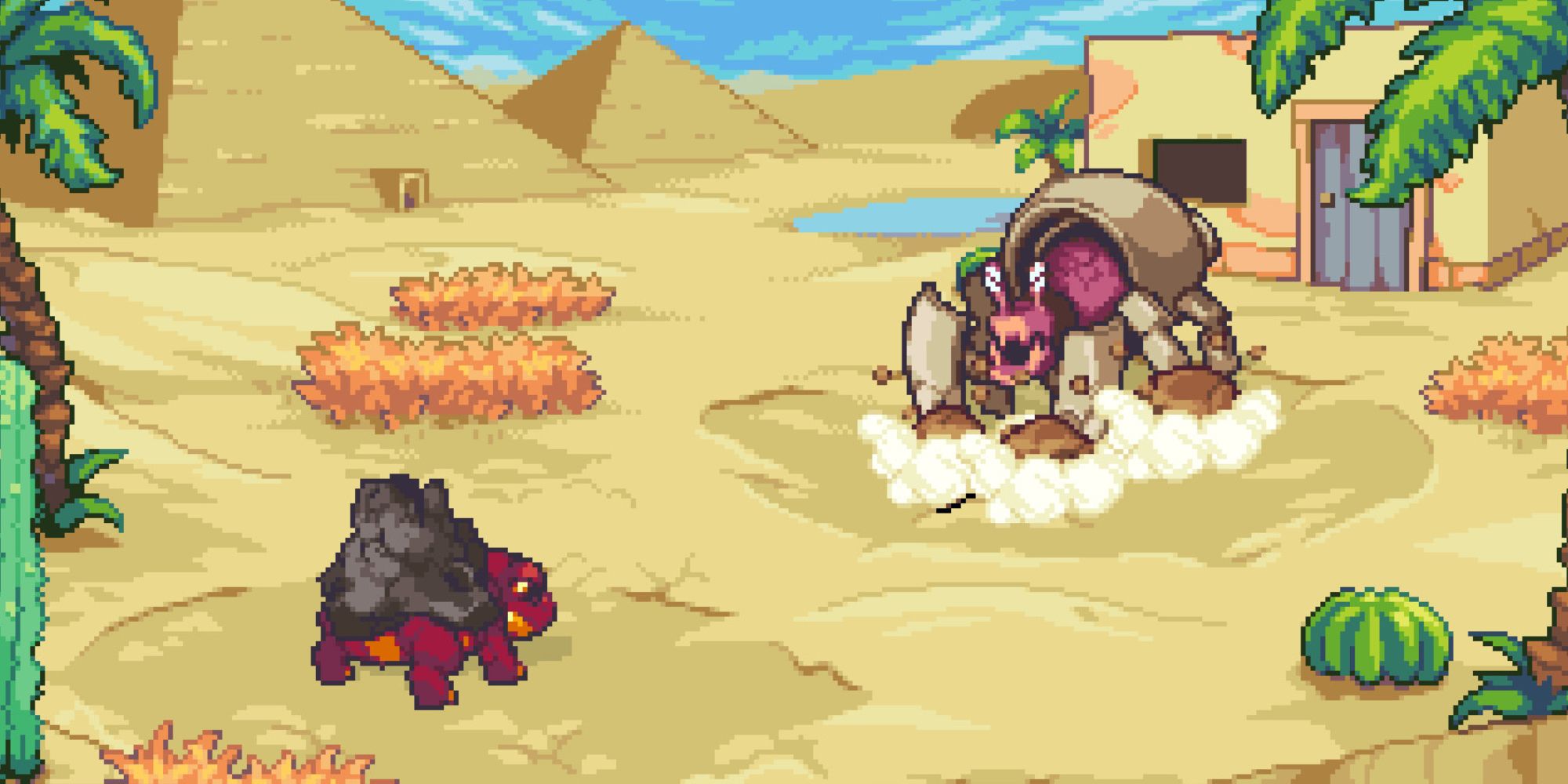 coromon embaval vs sandril in desert