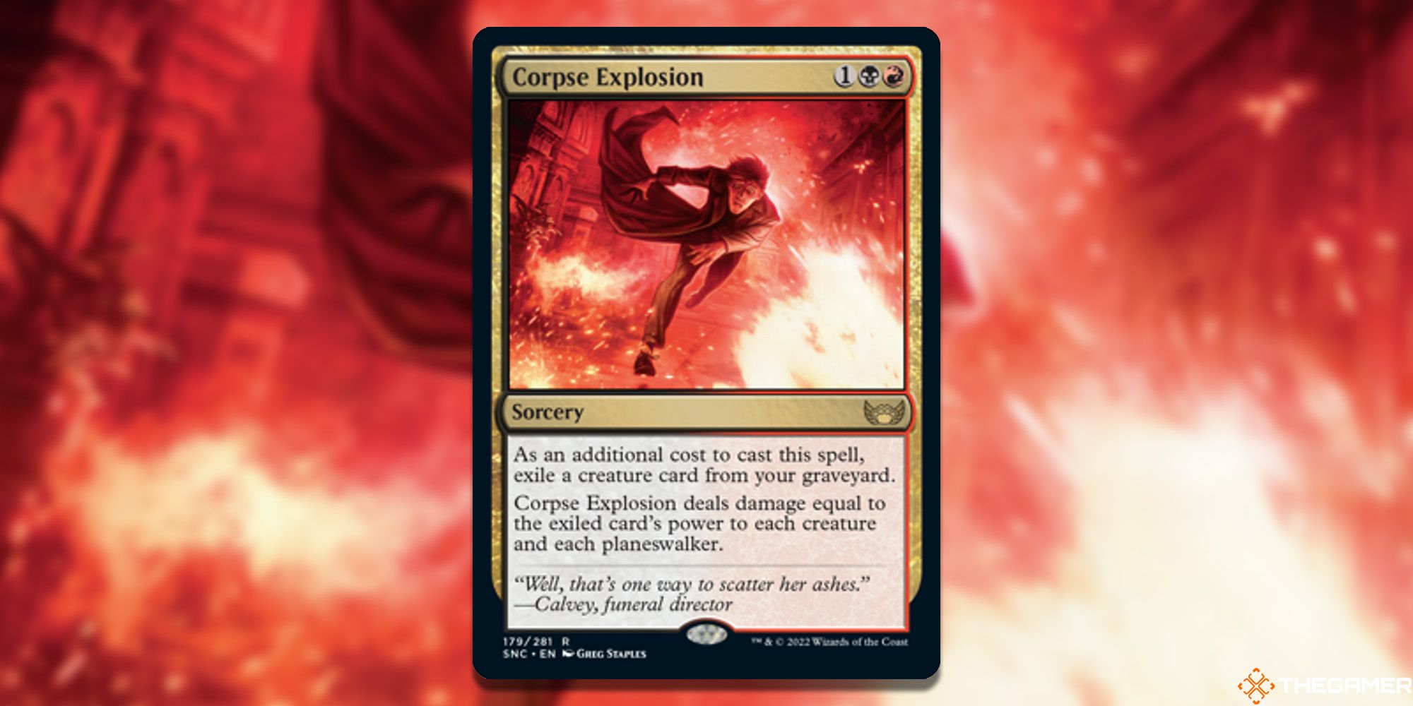 Magic: The Gathering - Streets of New Capenna corpse explosion man running in fire sorcery