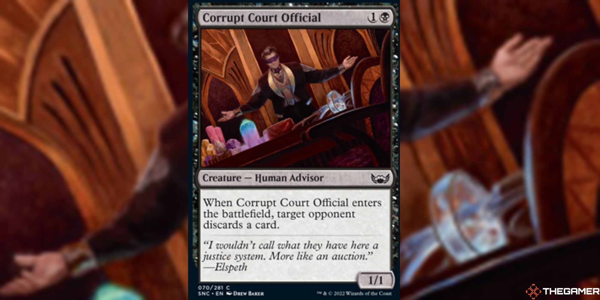 corrupt court official full card