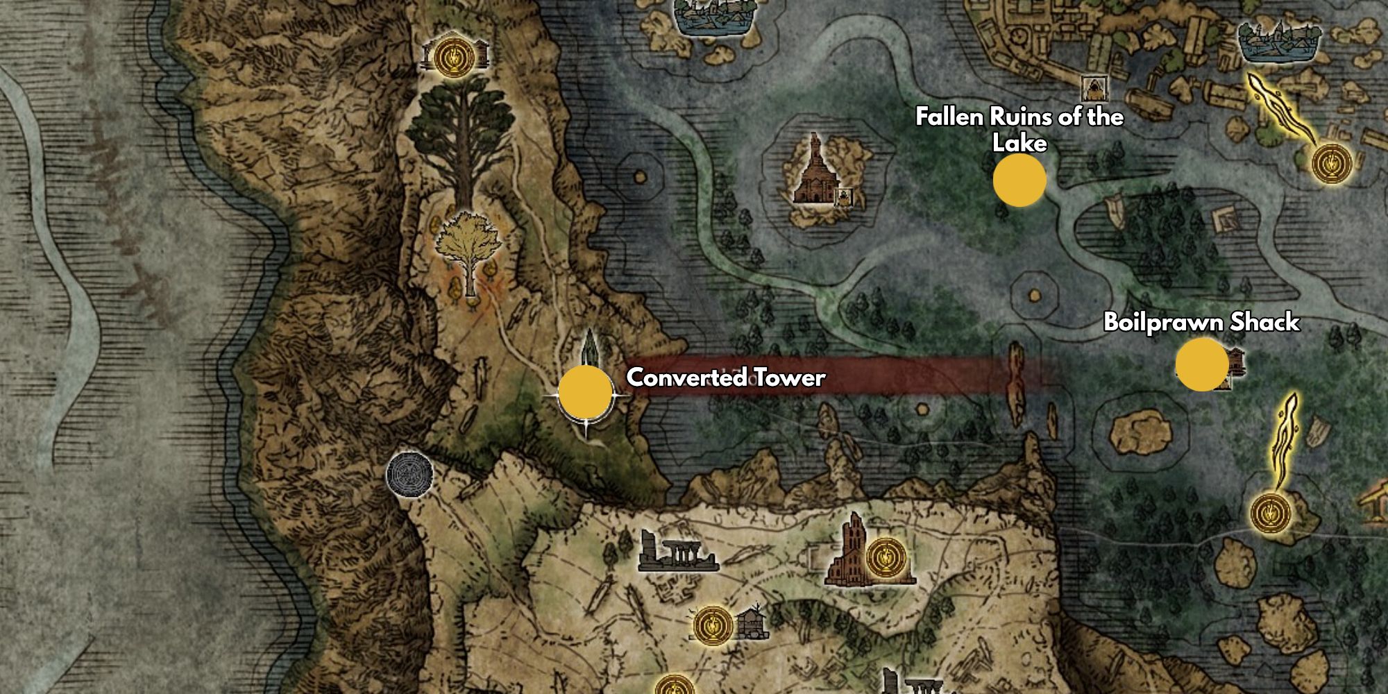 elden ring converted tower location on the map