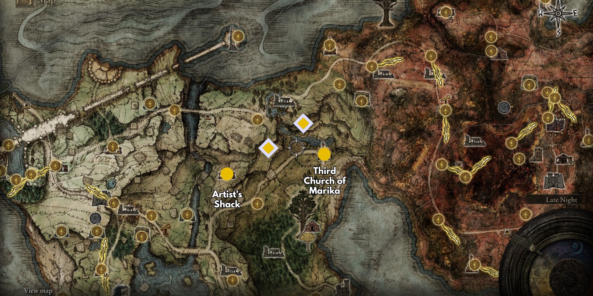 elden ring golden rune farm locations on limgrave map