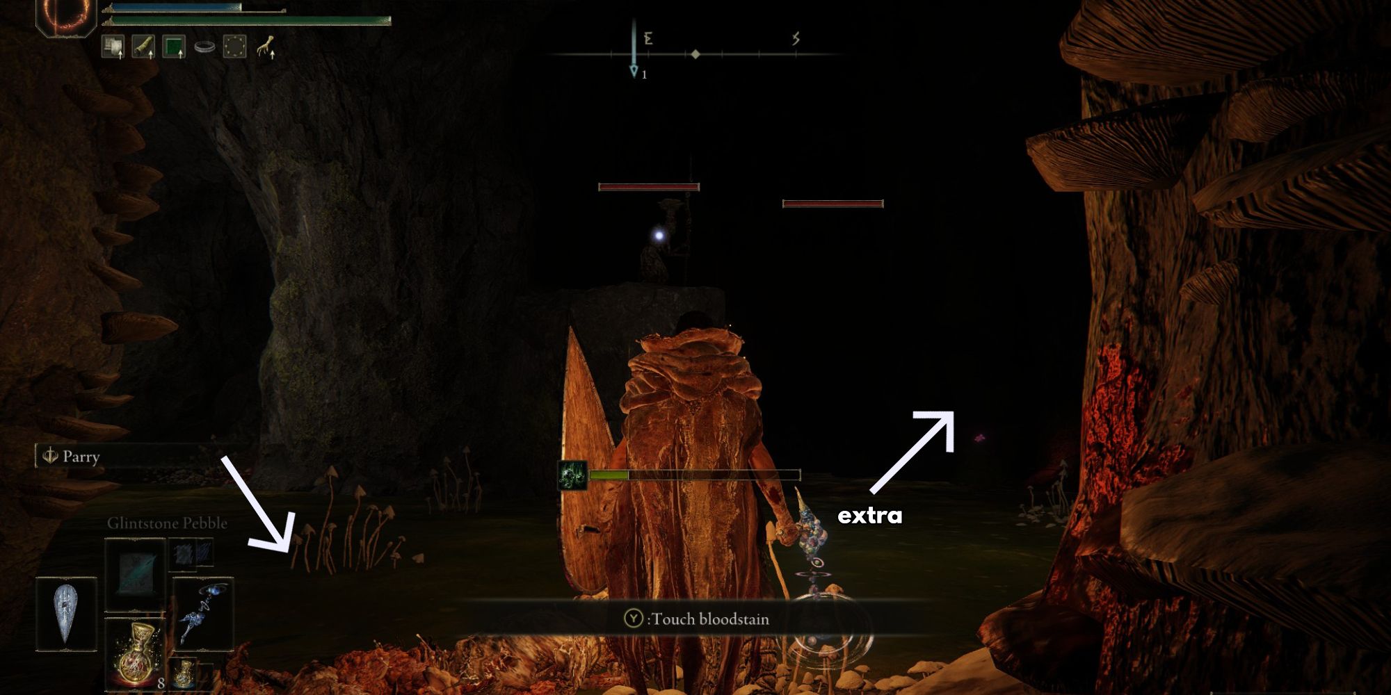 elden ring seethewater cave enemy on cliff