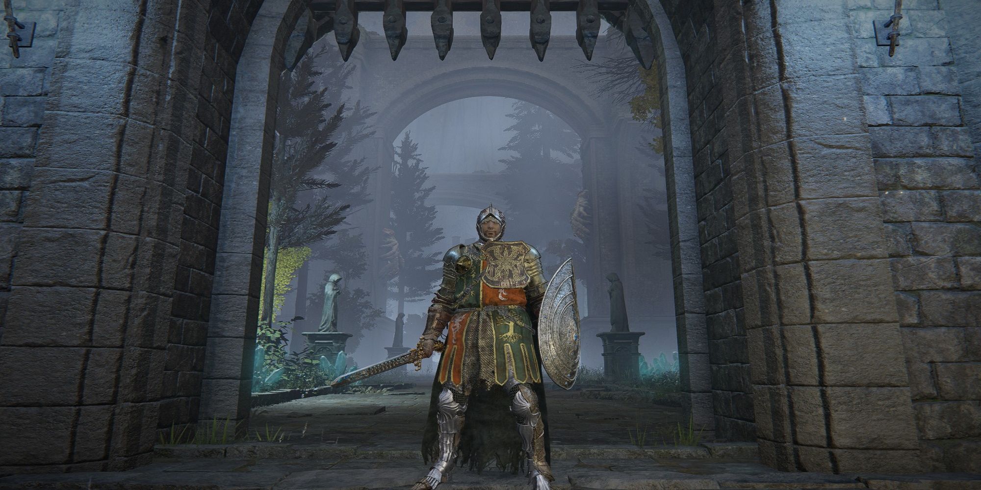 The entrance to Caria Manor in Elden Ring
