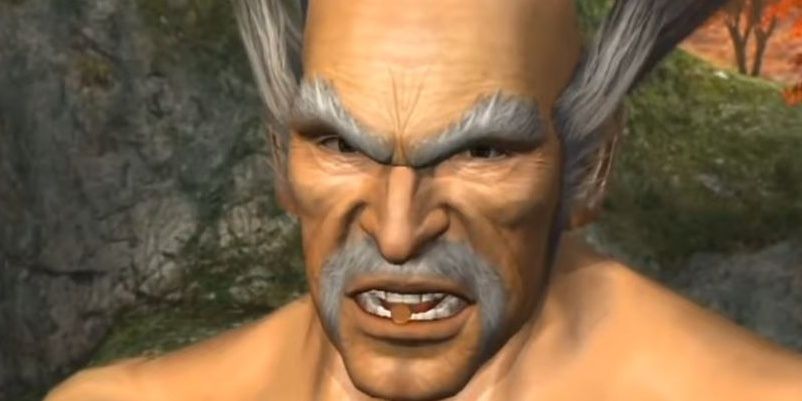 Heihachi catching a bullet in his teeth in Tekken 6