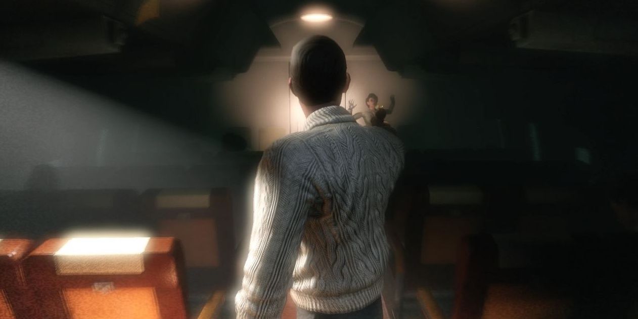 Jack hijacking a plane in BioShock