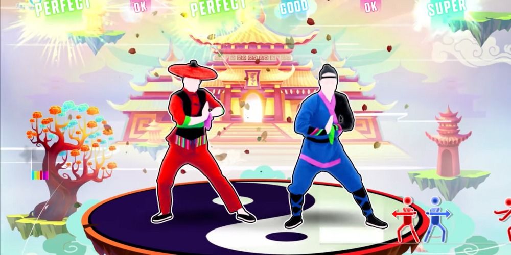 A screenshot showing the routine for "Dharma (Fight Version)" in Just Dance