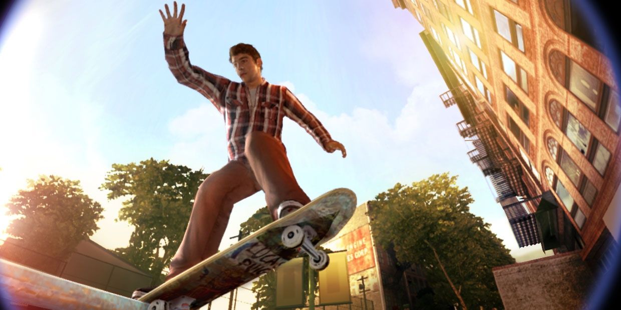 A player grinds in Skate 2