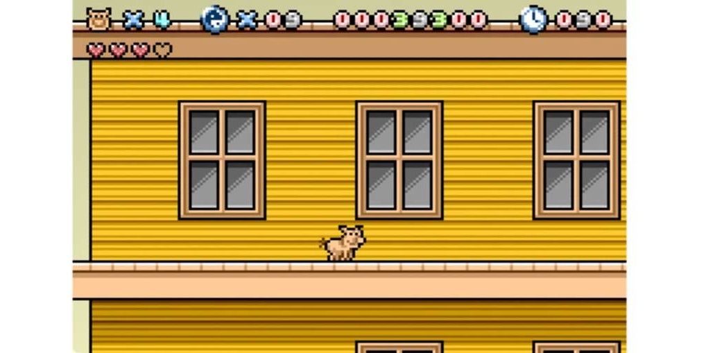 Pig gameplay in flash game Save the Sheriff