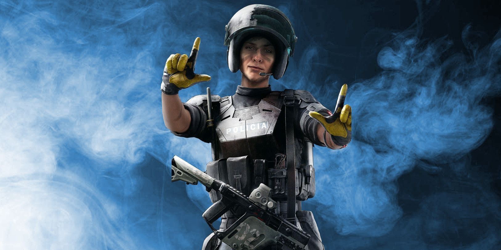 A screenshot showing Mira in Rainbow Six Siege