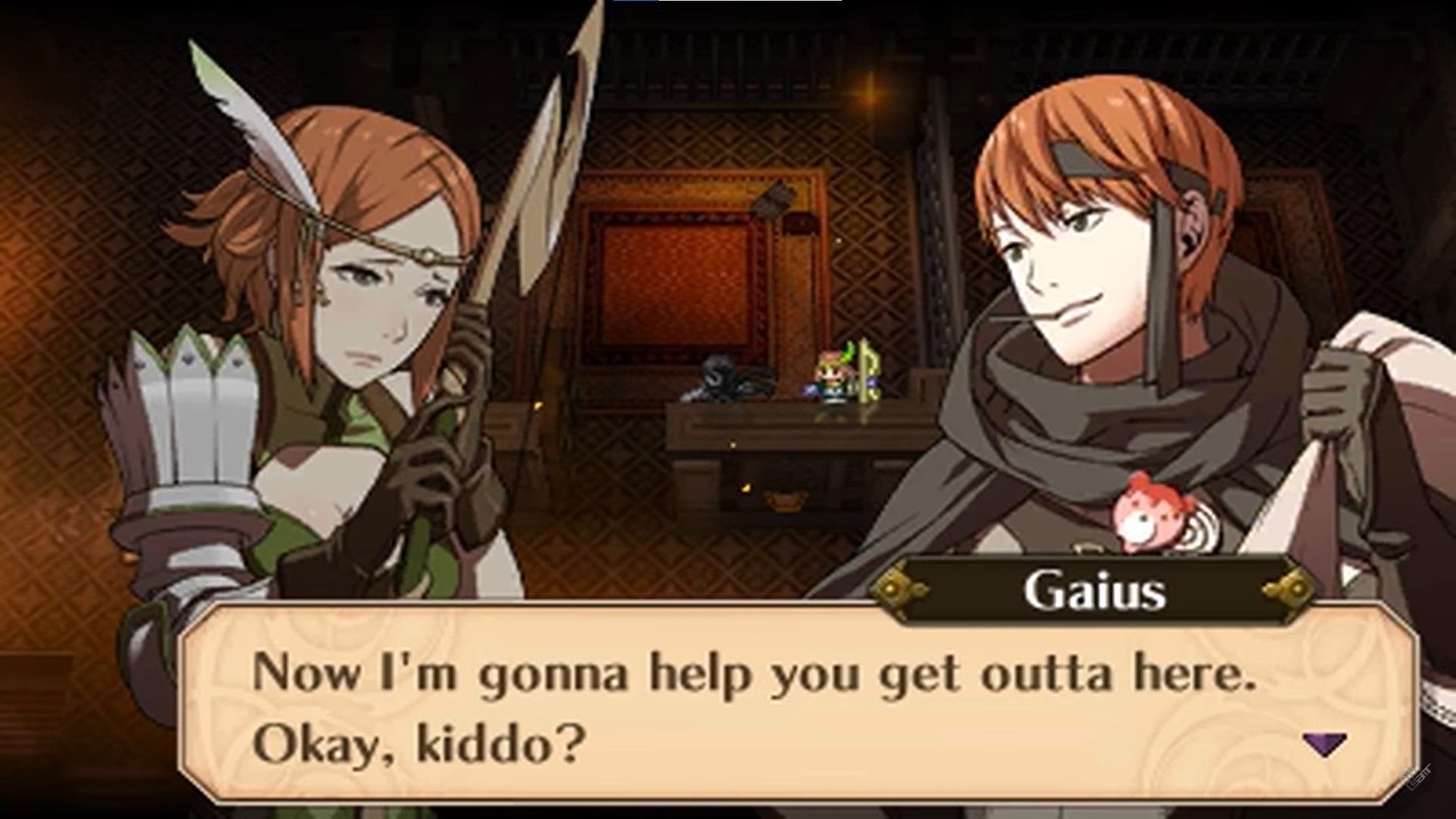 Noire and Gaius From Paralogue in Fire Emblem Awakening